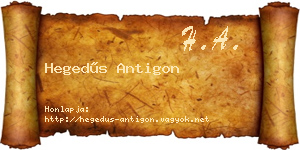 Hegedűs Antigon névjegykártya